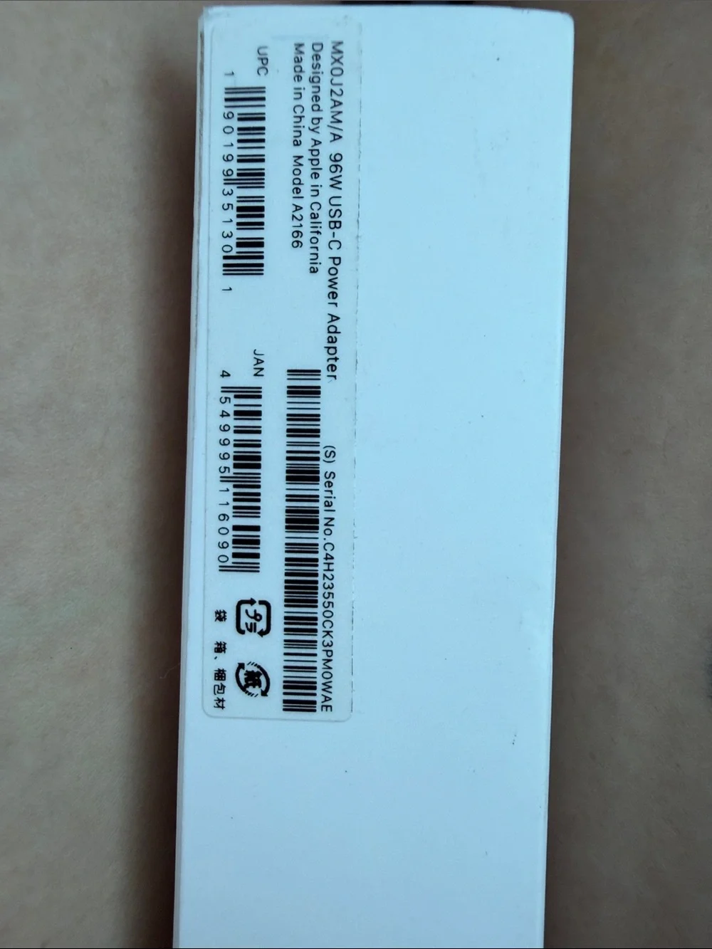 Apple 96W USB-C Power Adapter Charger - White